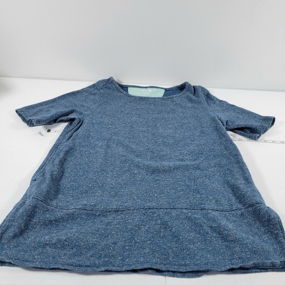 Duluth Trading Co.‎ Women's Hemp/Cotton Blend Short Sleeve Shirt Size L Blue